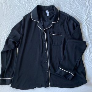 Stars above XXL black button up long sleeve shirt sleepwear